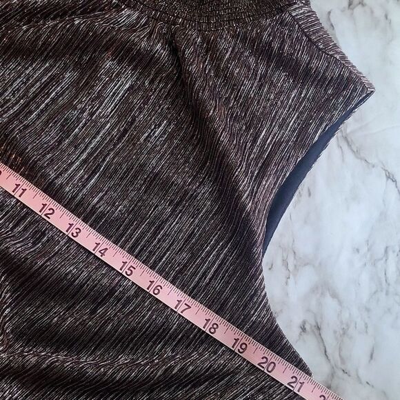 Metallic Smocked Tiered-Skirt Dress XL Sam & Jess - Picture 12 of 15